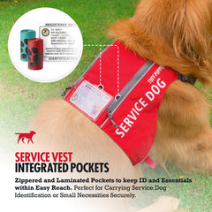 Tuff Pupper vest with reflective trim increases visibility during low-light walks.