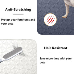 Tuffeel dog blanket machine-washable blue-cream for easy cleaning