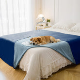 Tuffeel waterproof blanket on bed protecting against spills for pets