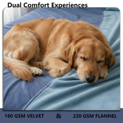 Tuffeel blanket on sofa demonstrates durable furniture protection