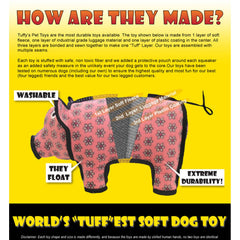 Tuffy Jr Bowmerang Yellow Bone used in small-dog play for dogs under 20 pounds.