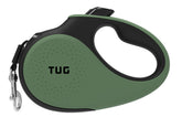 TUG 360-degree tangle-free retractable leash green shows smooth control during walks