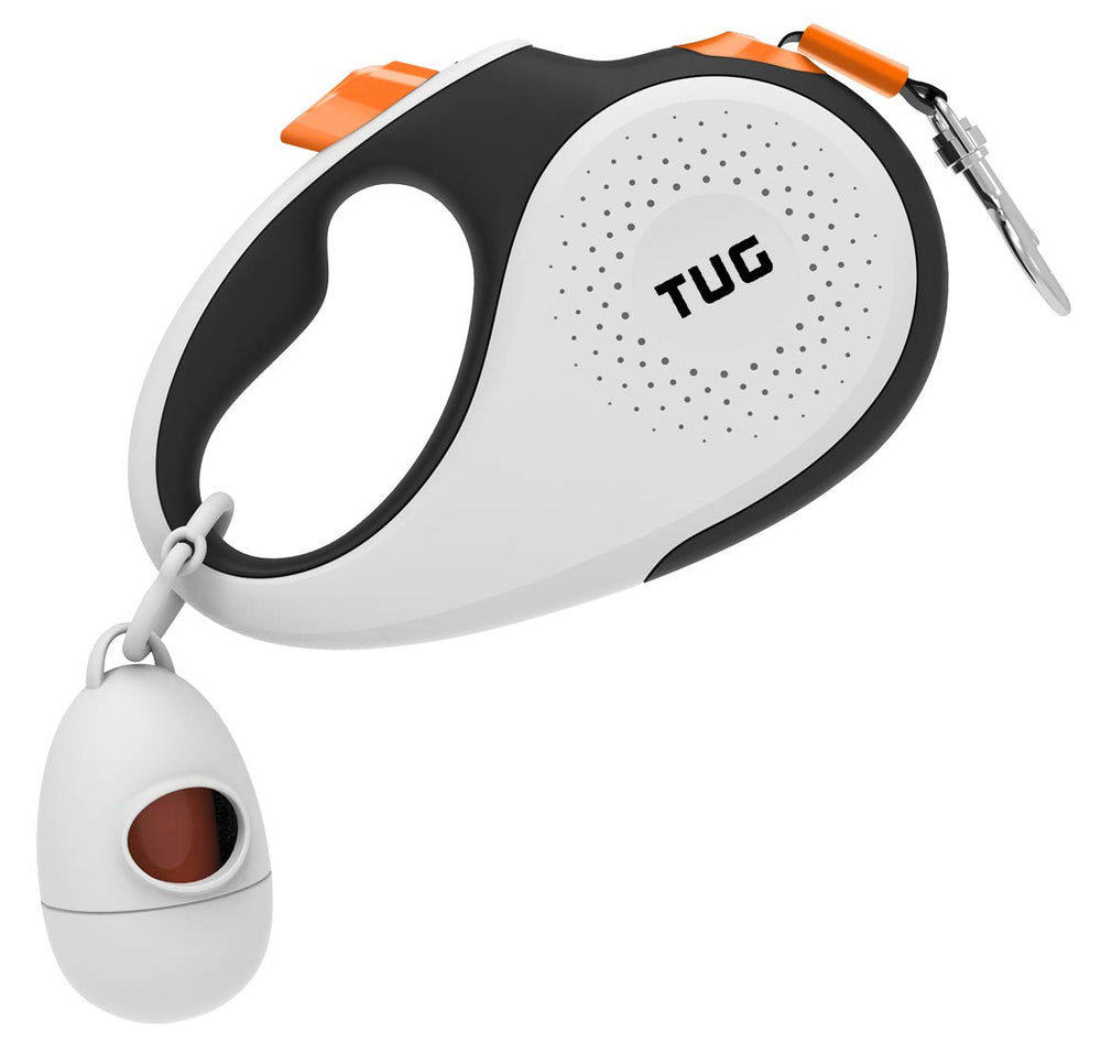 TUG 360-degree tangle-free retractable leash enables smooth, controlled walks.