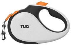 TUG 360° retractable leash with anti-slip handle for comfortable grip during long walks.