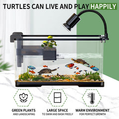 Tuhaoking turtle tank kit filter system keeps water clear and healthy.