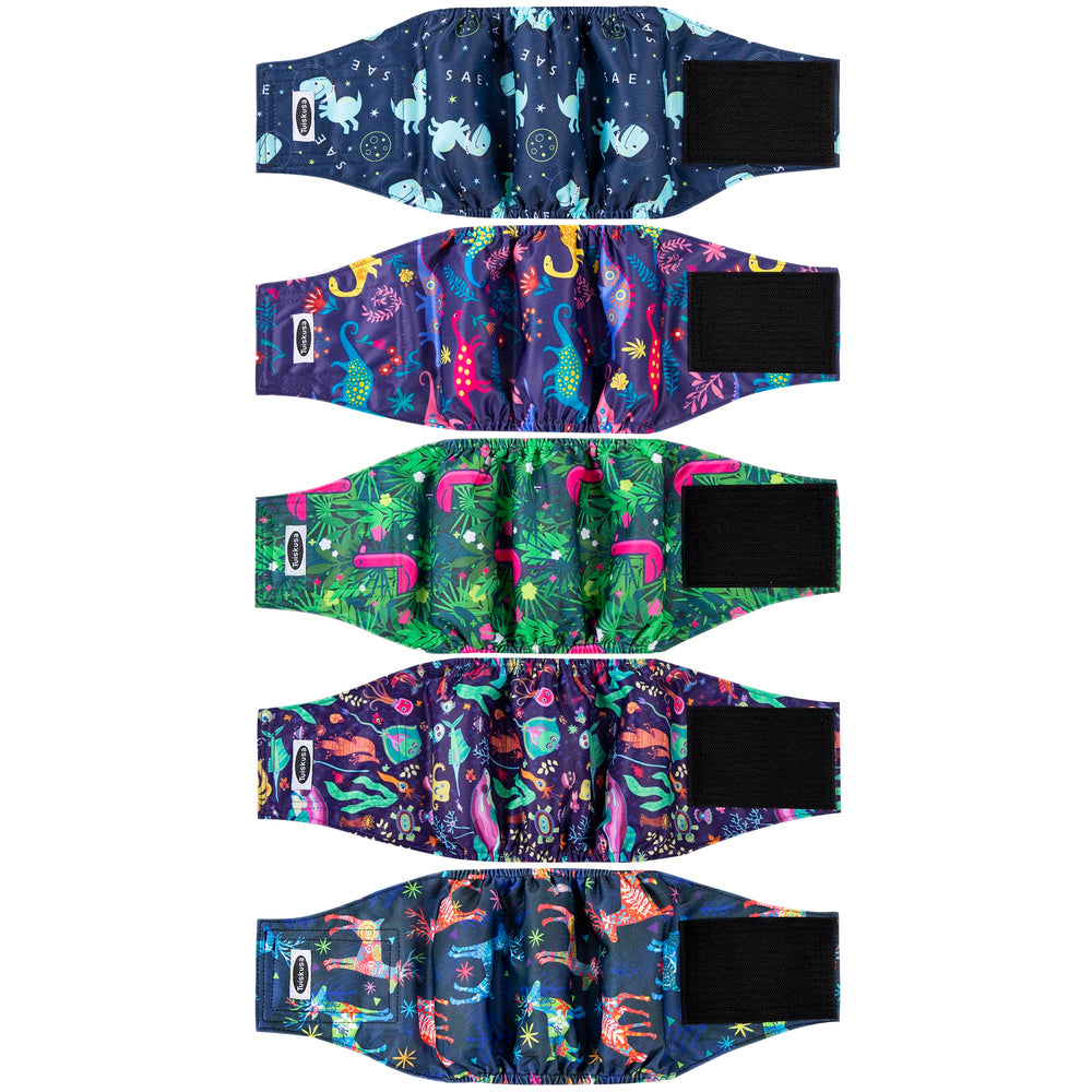 Tuiskusa male dog diapers packaging highlights eco-friendly reusable design