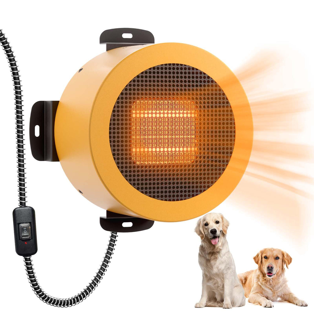 TURBRO Neighborhood Dog House Heater 400W wall mount provides rapid warmth for kennels