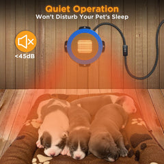 TURBRO chew-proof power cord sits beside the kennel for pet-safe wiring.