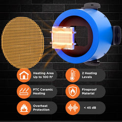 TURBRO controller IPX4 waterproof view highlights easy outdoor temperature adjustments.