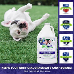 TurFresh BioS+ odor elimination in action against urine and feces odors.