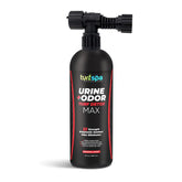 TurfSpa MAX urine odor detox sprayer demonstrates double-strength cleaning for outdoor turf.