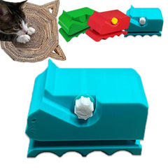 TUTHKOTH cutter with kitten-shaped design enables precise cardboard cutting for DIY scratchers.