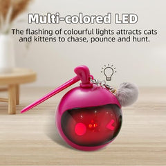 TVM interactive cat toy rose-red ball chasing action boosts exercise