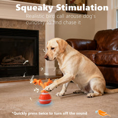 TVM Interactive Dog Ball emits bird chirping sounds to capture dog interest