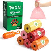 TVOOD dog poop bags roll with dispenser for quick, hygienic pickups on walks.