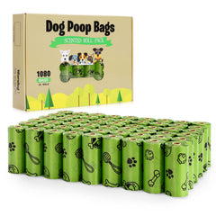 TVOOD dog waste bags pack with lavender scent for odor control during walks.