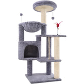 TWDEPART 42.5 inch cat tree cozy condo provides a comfy hideaway and observation perch.