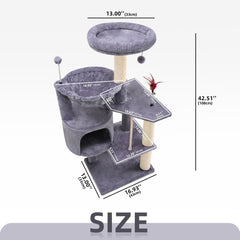 TWDEPART cat tree perches provide elevated rest spots for curious indoor cats.