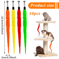Tweruna cat worm toy fluffy plush material feels soft during gentle swats and pounces