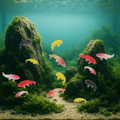 Tweruna mini koi fish indoor aquarium display for lively water feature