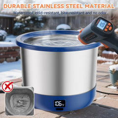 Twinsing 3.5L capacity bowl minimizes refills on busy days for multiple pets.
