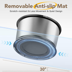 Twinsing anti-slip mat and wider border reduce splashes