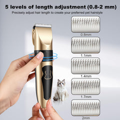 Two-pack pet clippers in quiet design suitable for anxious pets.