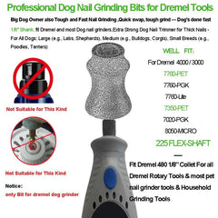 TXZGM replacement head tips for pet nail grinder support thick nails and smooth filing.