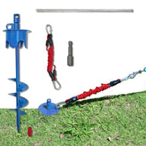 Tyalez dog stake with heavy-duty steel core for secure yard anchoring