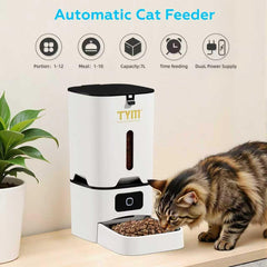 TYM cat feeder app setup demonstrates quick local pairing within 10m.
