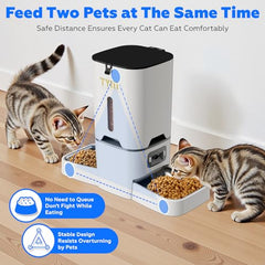TYM automatic cat feeder night vision cameras capture overnight dining activity