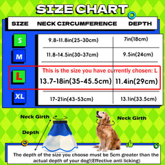 TZBEINN dog cone side view highlighting breathable fabric and EVA interior.