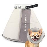 TZBEINN soft small dog cone front view offers comfortable support and wound protection