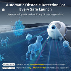 uahpet automatic ball launcher distance options enable yard to park play