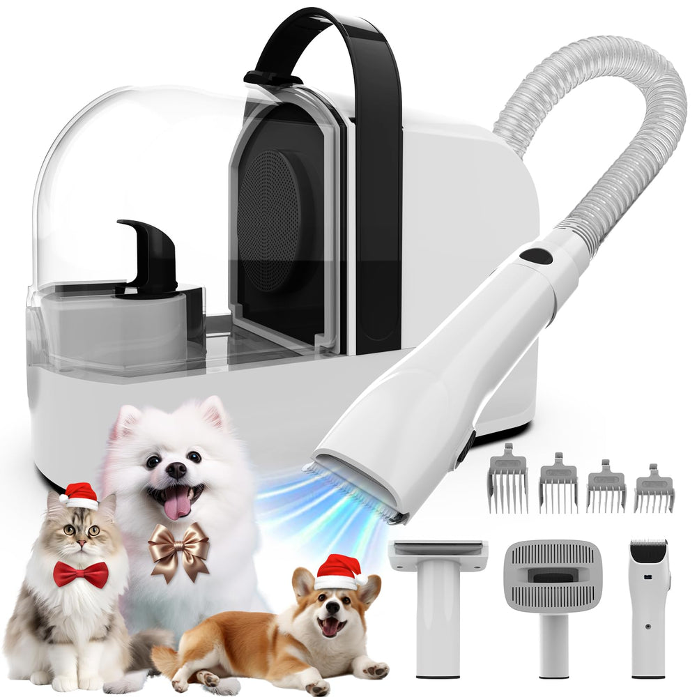 ubrobo dog grooming vacuum unit dustbox captures loose hair for easy cleanup