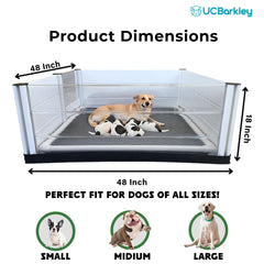 UC Barkley whelping box modular door system enables flexible access in tight spaces.
