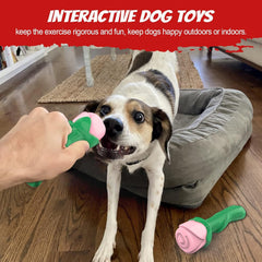 ucho dog toy teeth cleaning ridges aid light debris removal during chewing.