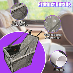 UHANBUT Pet Car Seat front-pocket organizes small items during trips