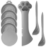 Uiifan cat food lids 8-pack securing cans and keeping contents fresh.