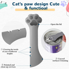 Uiifan paw shape pet can opener showing lever-assisted opening.