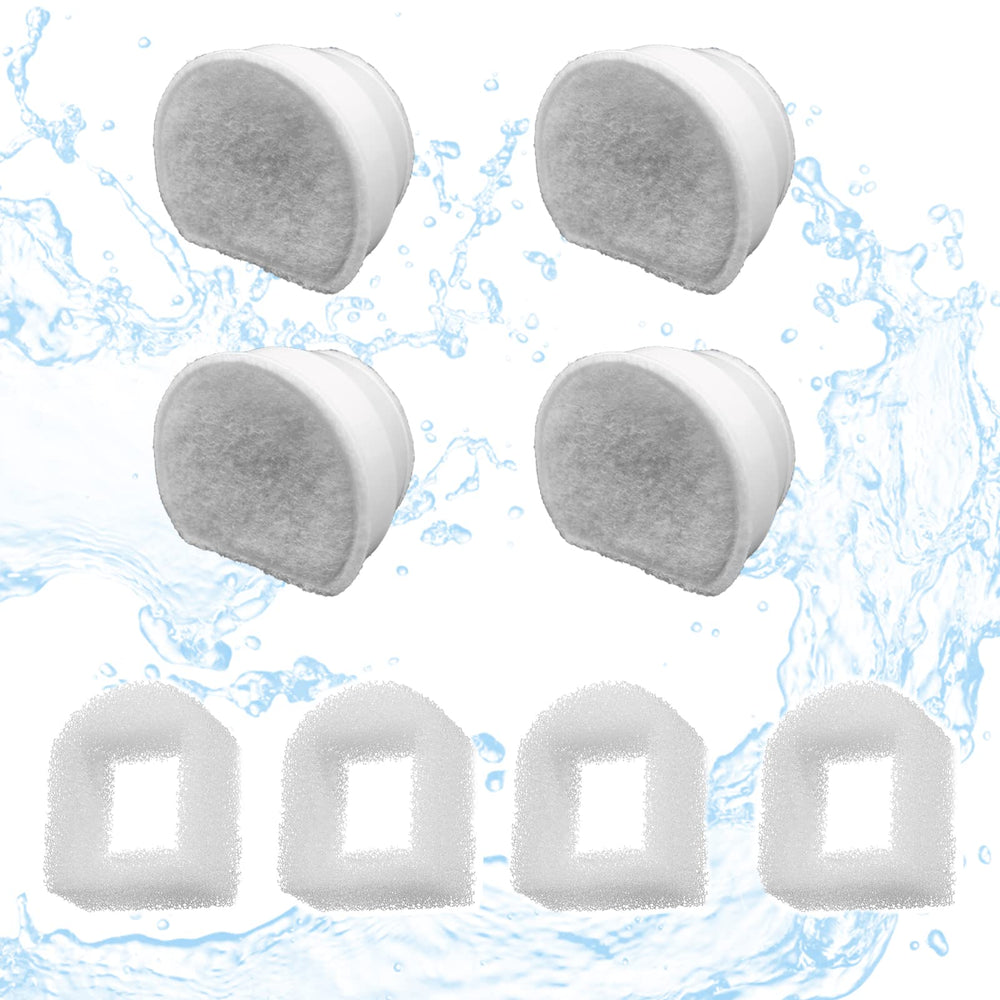 Ukulork 8-pack pet fountain filters packaging shows carbon filters for fresh water