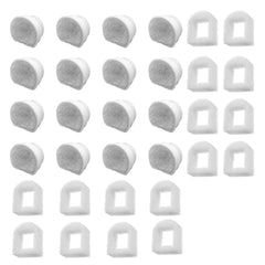 Ukulork pet fountain filters packaging showing 16 carbon and 16 foam filters for easy replacement