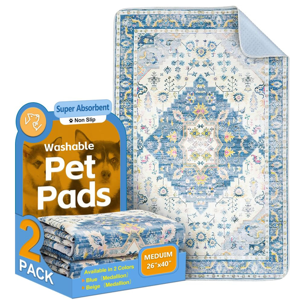 ULIGOTA washable pee pad with soft flannel top for absorbent daily use.