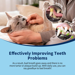 ulroyda cat dental kit finger brush, easy control for targeted tartar removal