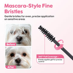 Ulroyda dog gel with precision comb demonstrates easy attachment for precise flyaway control.