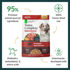 Ultimate Pet Nutrition Nutra Complete beef and organs close-up