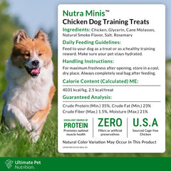 ULTIMATE PET NUTRITION Nutra Minis close-up texture for training appeal