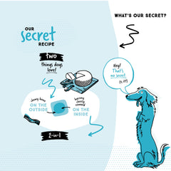 Ultra Chewy Double Treat Bones bacon cheese flavor appeals to dogs