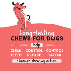 Ultra Chewy Double Treat Bones chew-action shot demonstrates durable chews for aggressive chewers