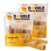Ultra Chewy Double Treat Bones outer layer close-up, delivering long-lasting enjoyment for aggressive chewers.